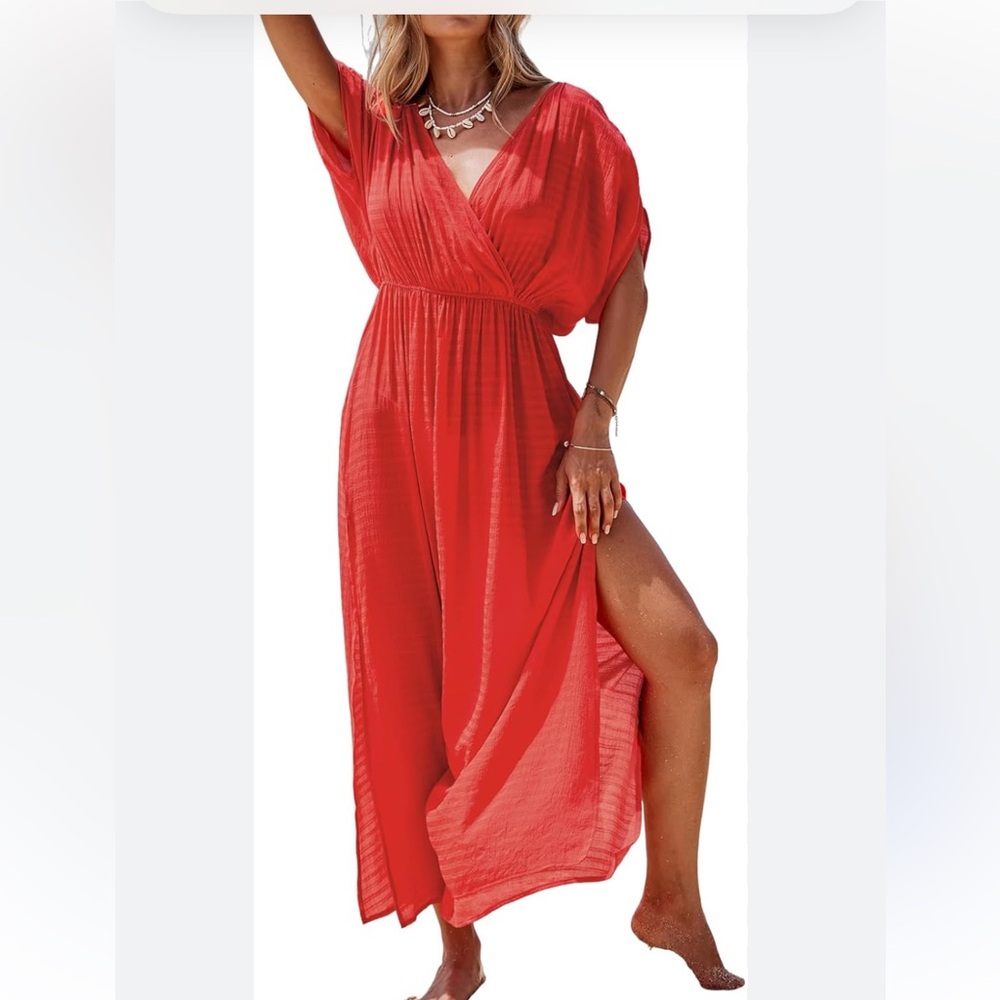 NWT Cupshe Red Swim Coverup